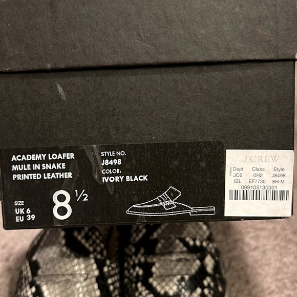 JCREW Academy Loafer Mule in Snake Printed Leather - Picture 8 of 8